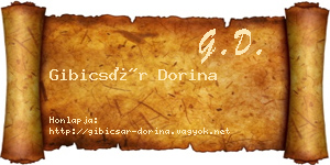 Gibicsár Dorina névjegykártya